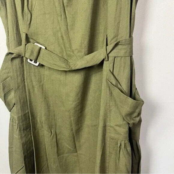 Lane Bryant Olive Green Sleeveless Knee Length Dress 24 - Picture 4 of 4
